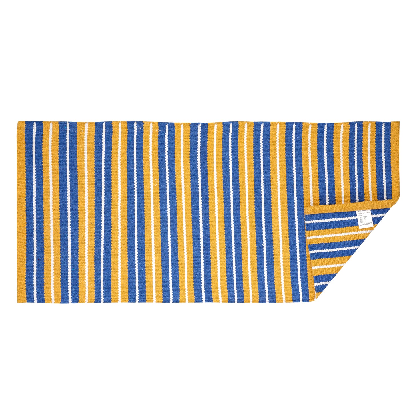 Cosmorug Premium Quality Striped and Lined Cotton Kitchen Mats