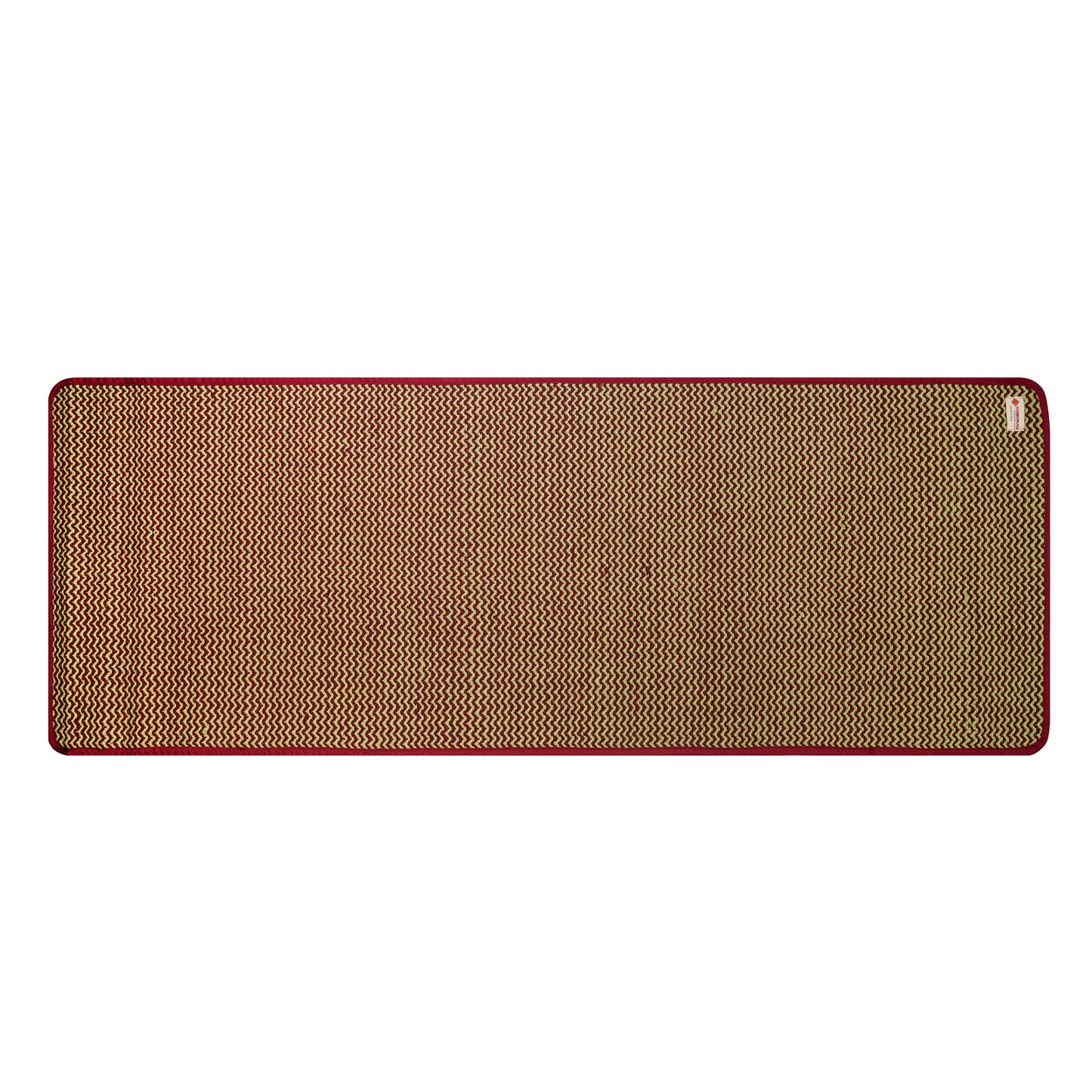 Cosmorugs 8mm Self Cushioning Antiskid Cotton Yoga Mats Maroon & Green
