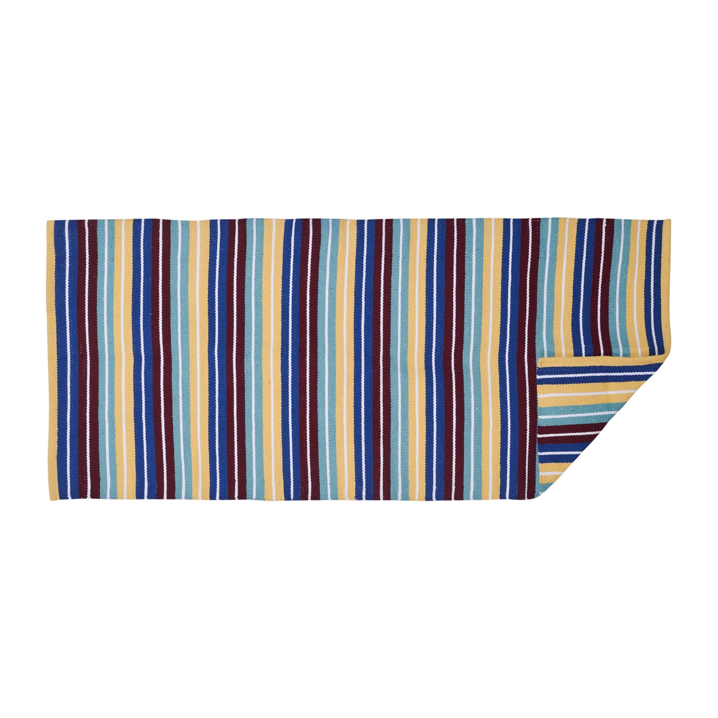 Cosmorugs Eco-friendly Cotton Stripes Dhurries 4x6 feet