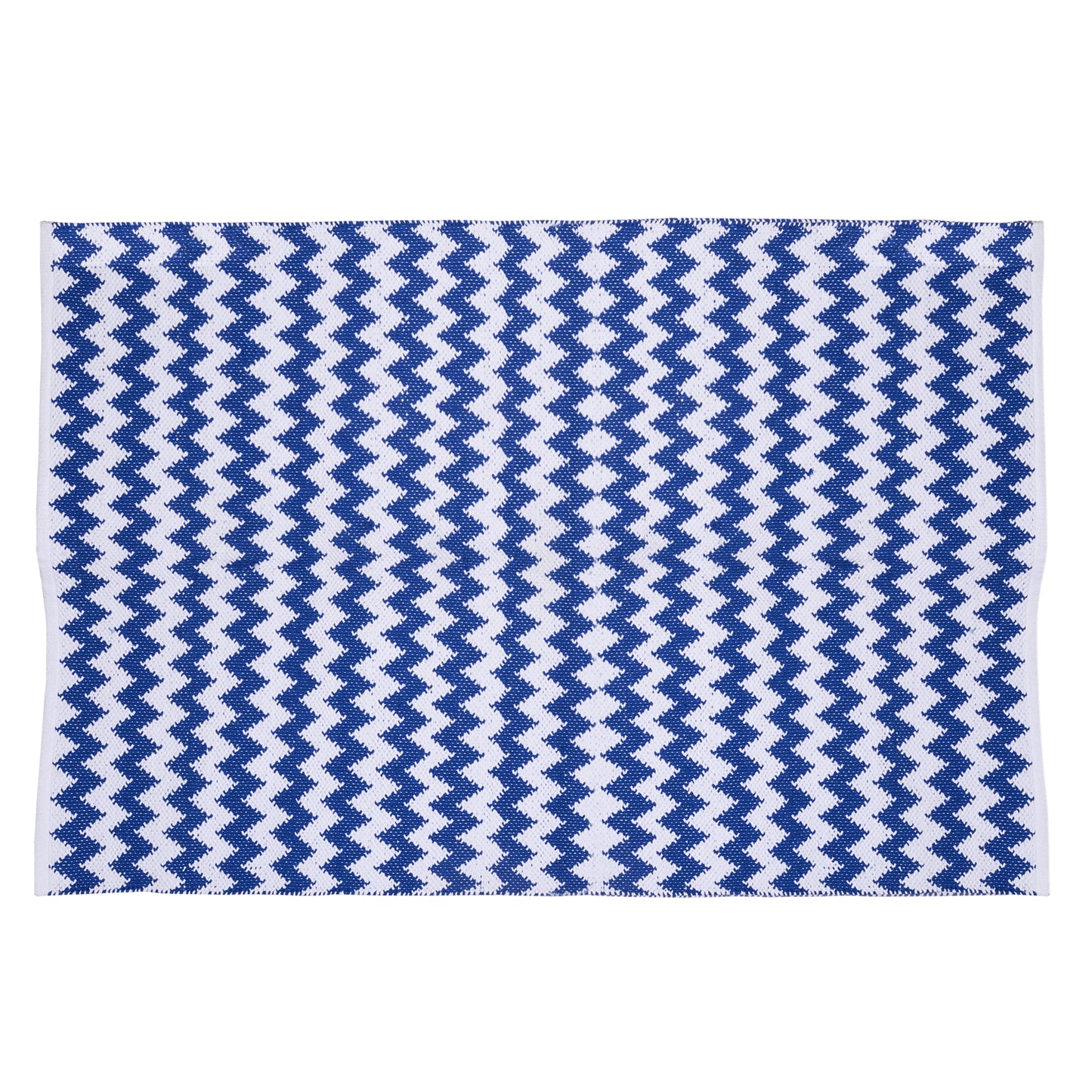 Cosmorugs Handwoven Designer Cotton Dhurries – Blue & White, 6mm Thick