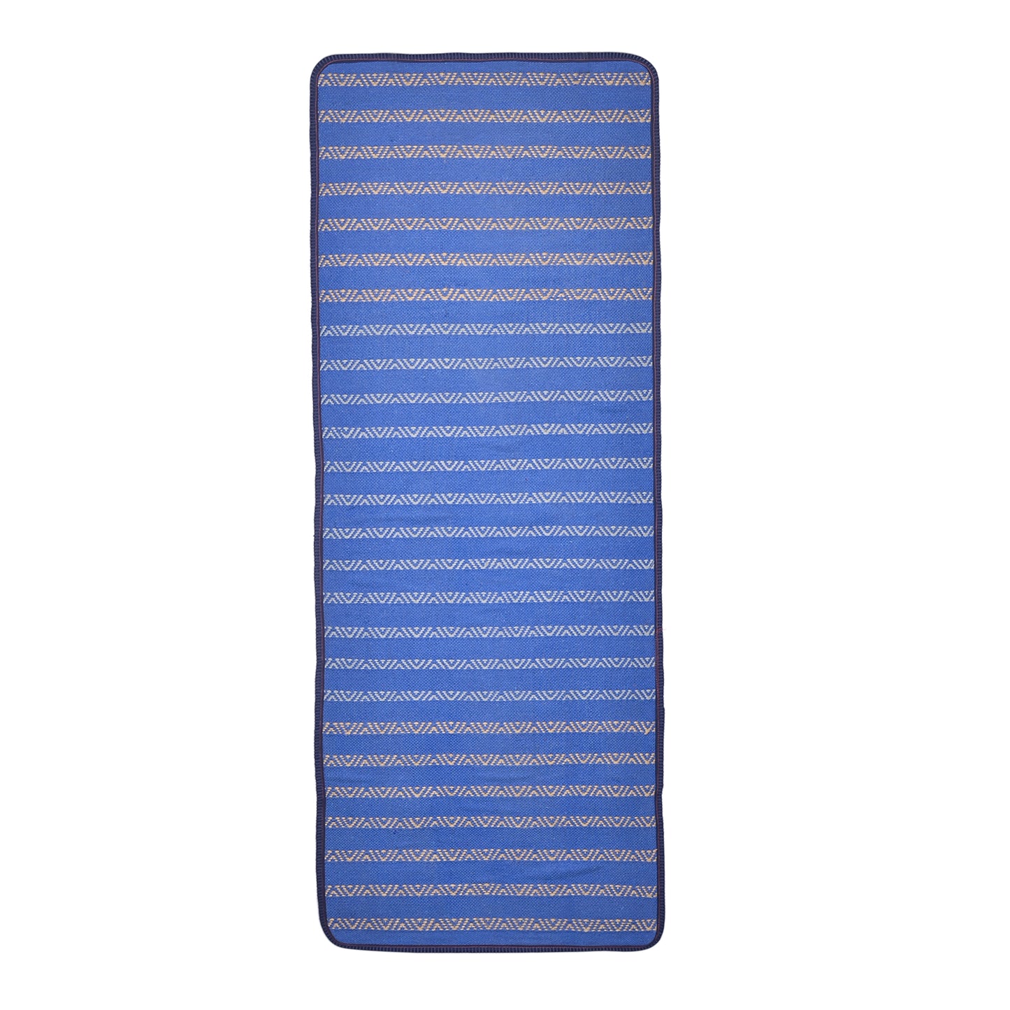 Cosmorugs Maroon Anti-Slip Cotton Yoga Mats 10mm with Horizontal Lines