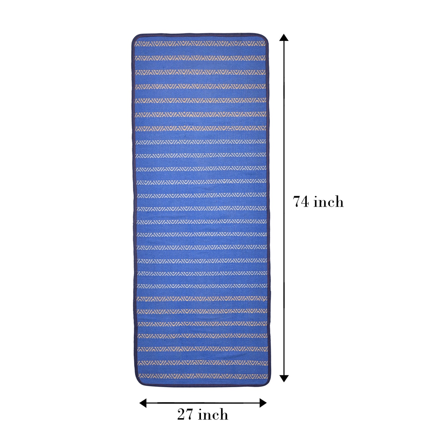 Cosmorugs Maroon Anti-Slip Cotton Yoga Mats 10mm with Horizontal Lines