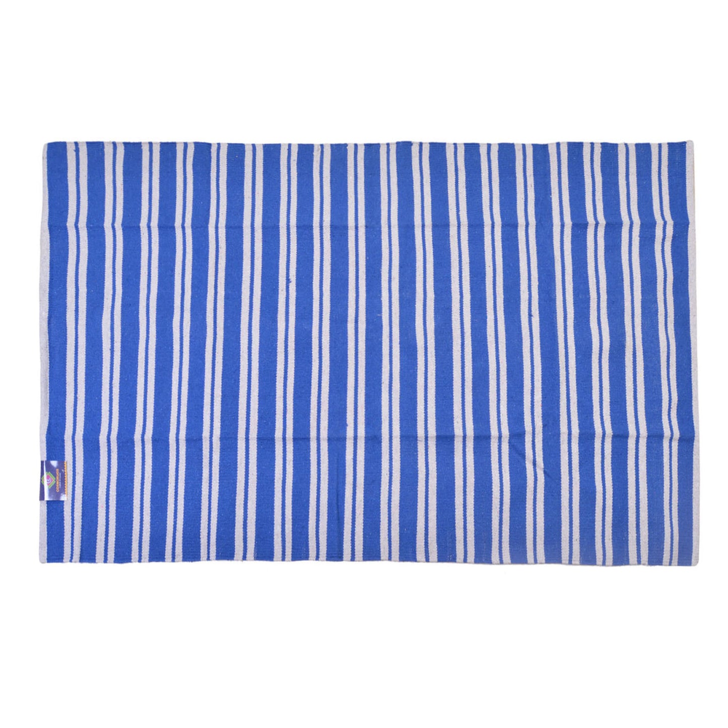 Cosmorugs Eco-friendly Cotton Stripes Dhurries 4x6 feet