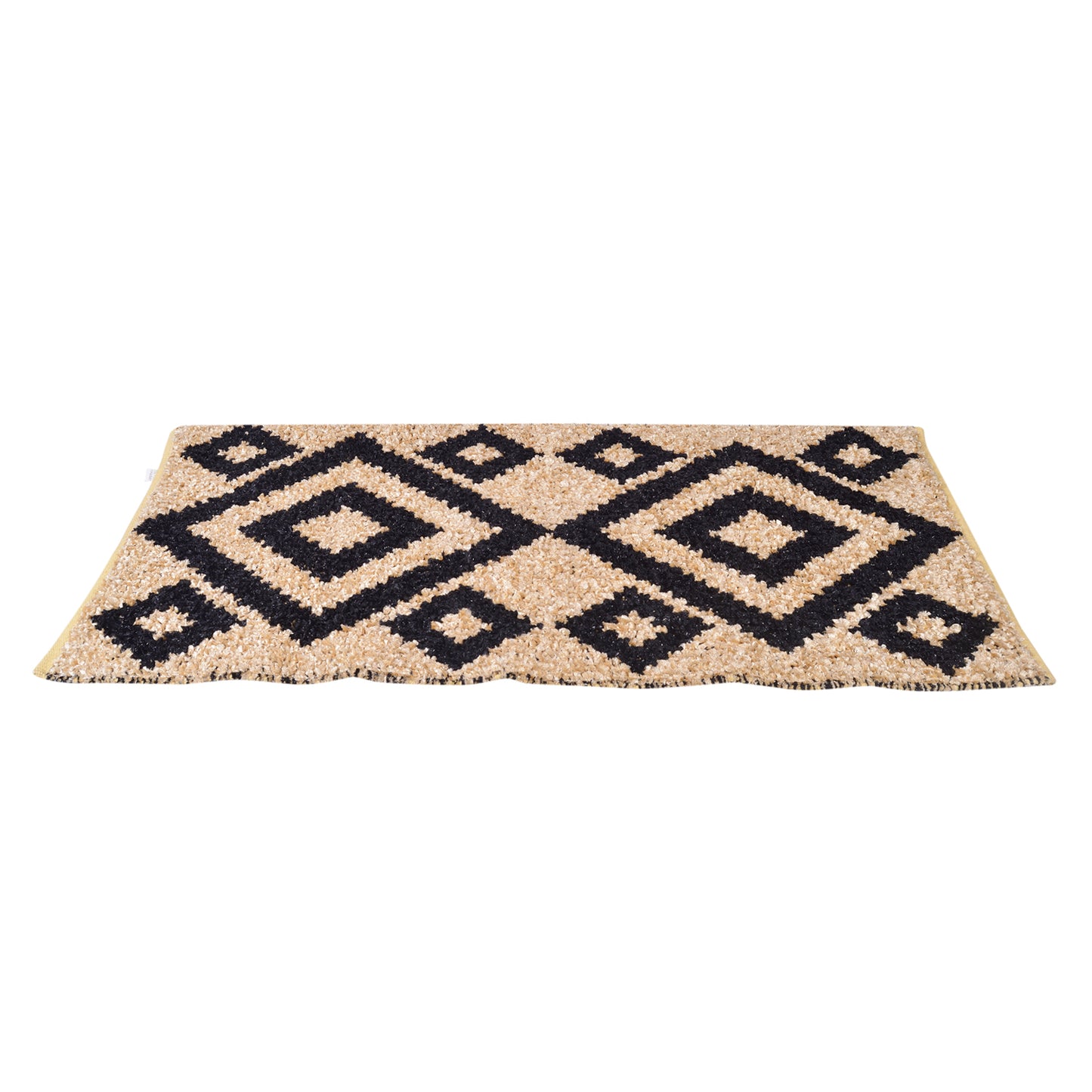 Cosmorugs Handloom Fancy Cotton Feather Yarn Bed Side Runner Loop Pile