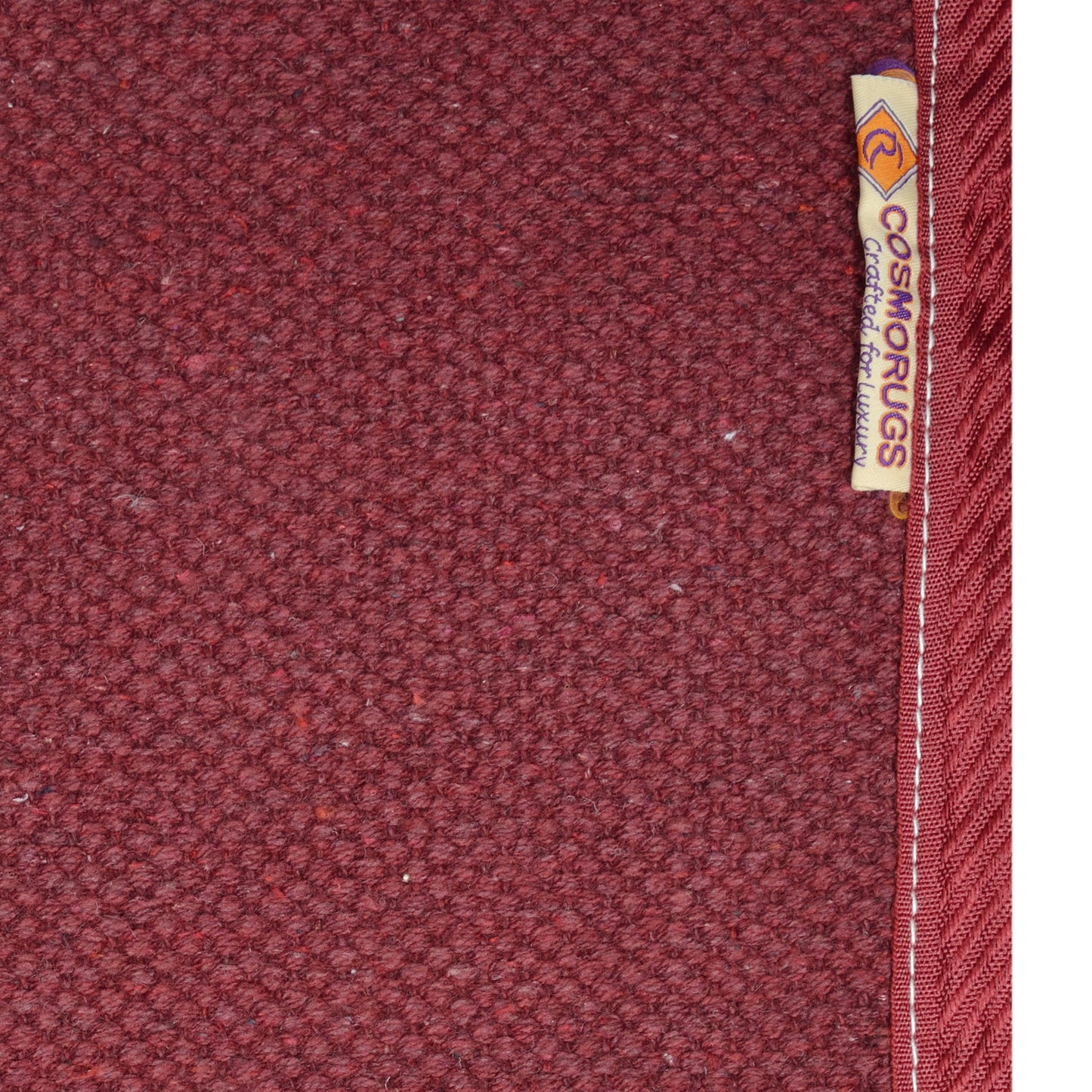 Cosmorugs Antiskid Cotton Yoga Mat Maroon with Cloth Backing 6mm Thick
