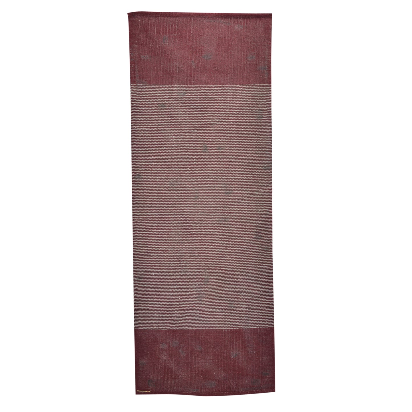 Cosmorugs Antiskid Cotton Yoga Mat Rubber Backed Maroon Grey 4mm Thick