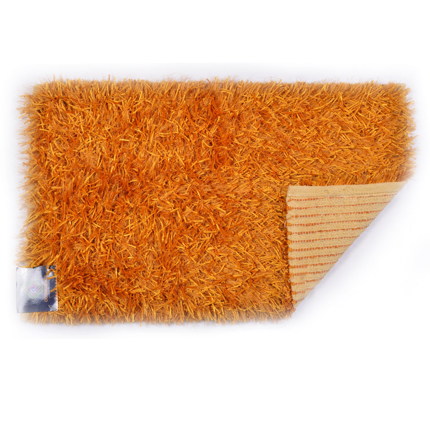 Cosmorugs Handwoven Cotton Door Mats with 1-Inch High Polyester Fur