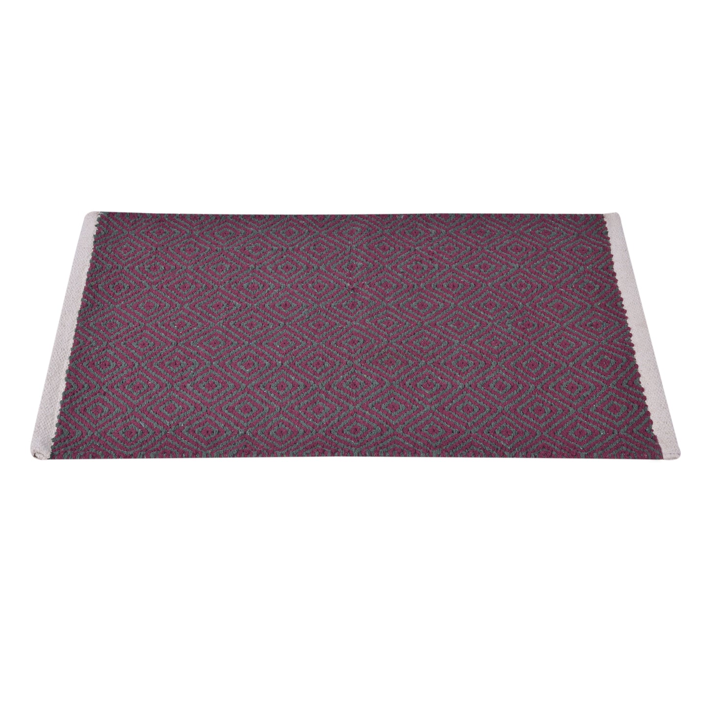 Cosmorugs Crafted for Luxury Premium Cotton Door Mat in Maroon & Green