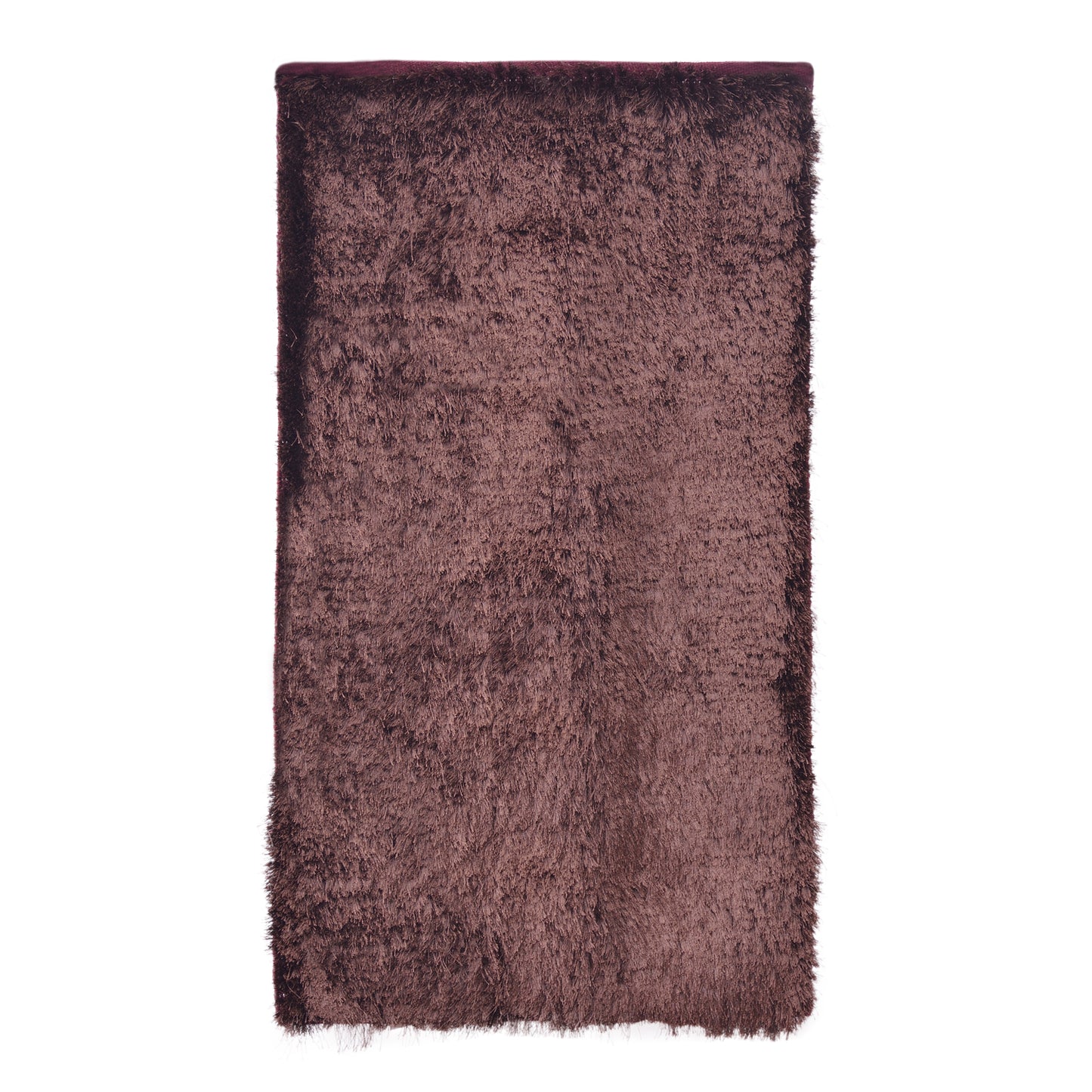 Cosmorugs Brown Cotton Bed Side Runners 1-Inch Long Polyester Yarn Fur