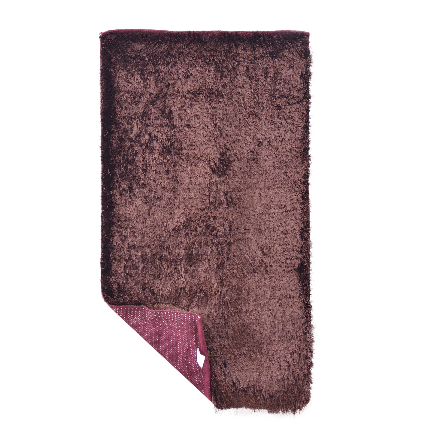 Cosmorugs Brown Cotton Bed Side Runners 1-Inch Long Polyester Yarn Fur