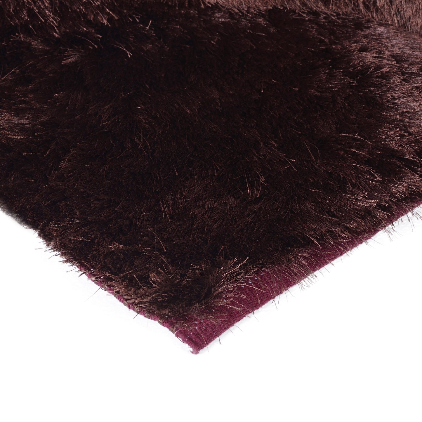 Cosmorugs Brown Cotton Bed Side Runners 1-Inch Long Polyester Yarn Fur