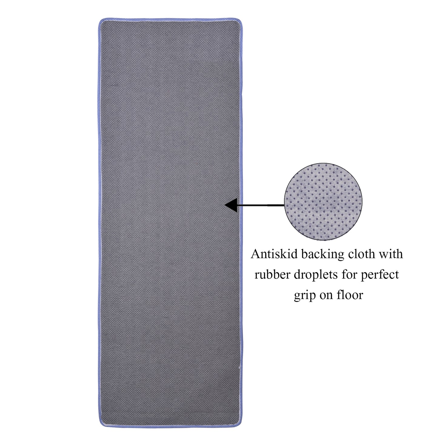 Cosmorugs Antiskid Cotton Cushion Yoga Mats & 10mm Thick Blue and Grey