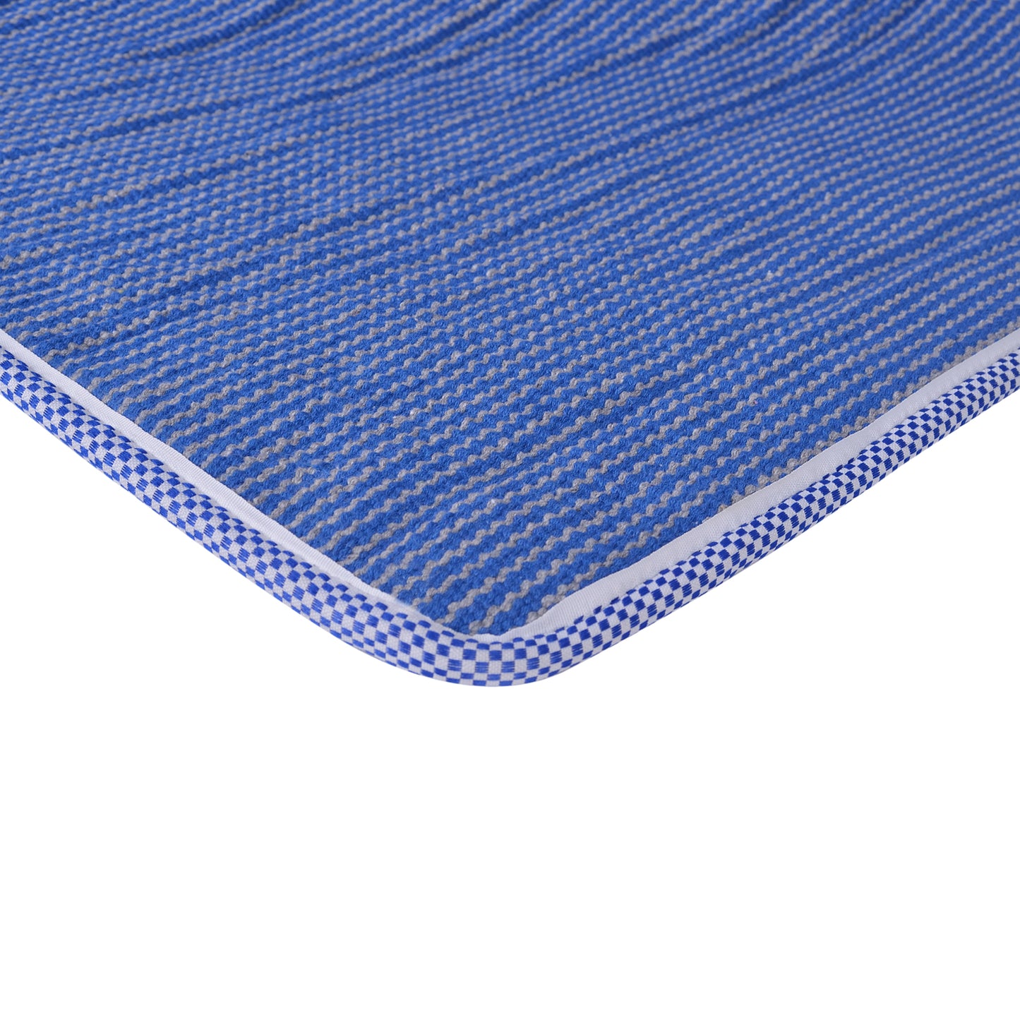 Cosmorugs Antiskid Cotton Cushion Yoga Mats & 10mm Thick Blue and Grey