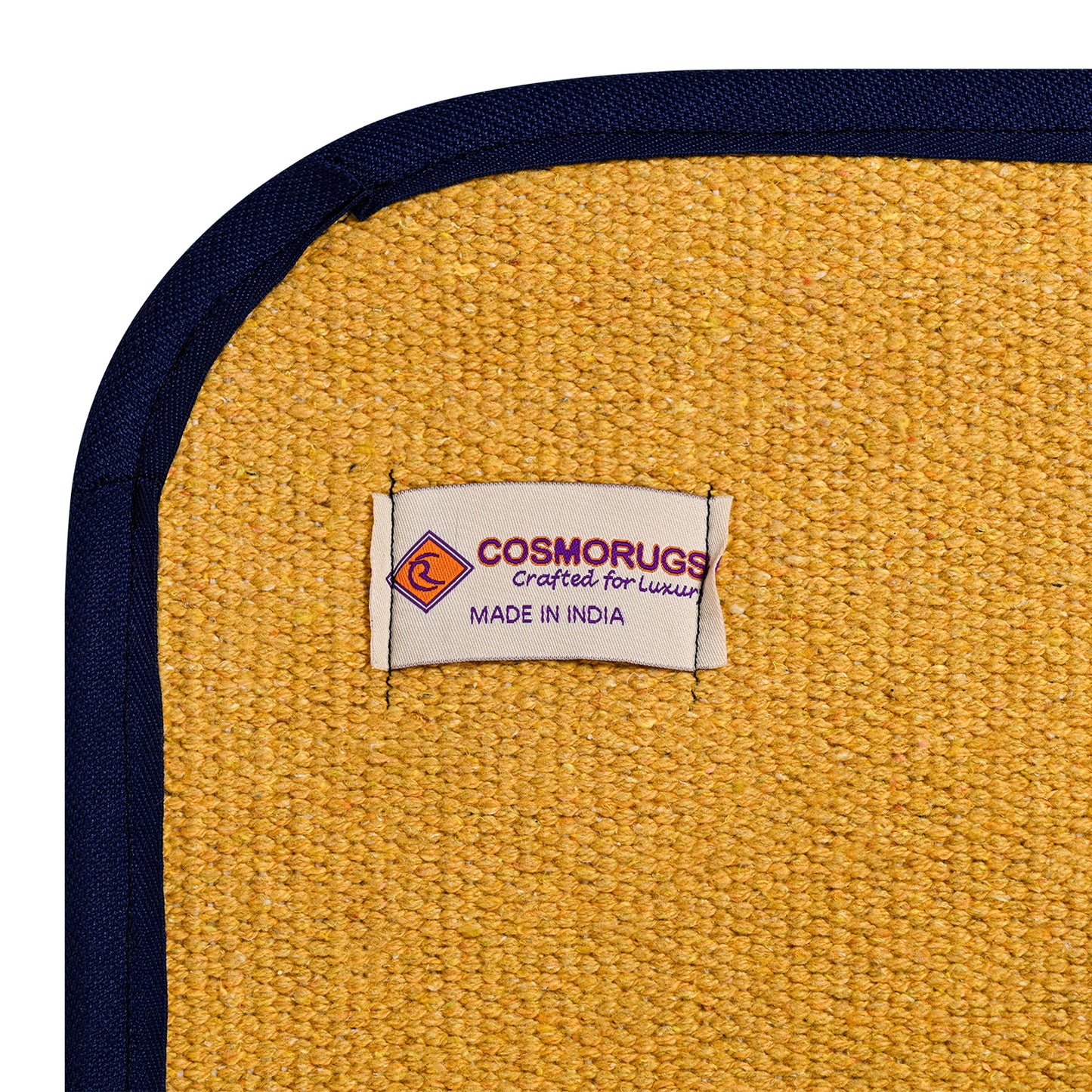 Cosmorugs Cotton Yoga Mats with Rubber Backing, Belt and Antiskid Grip