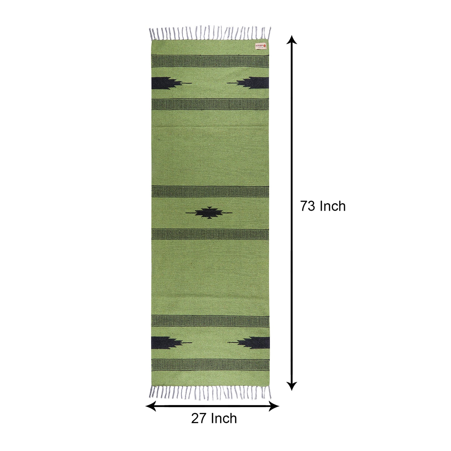 Cosmorugs Premium Cotton Yoga Mat with Hand Design 3mm Thick & Durable