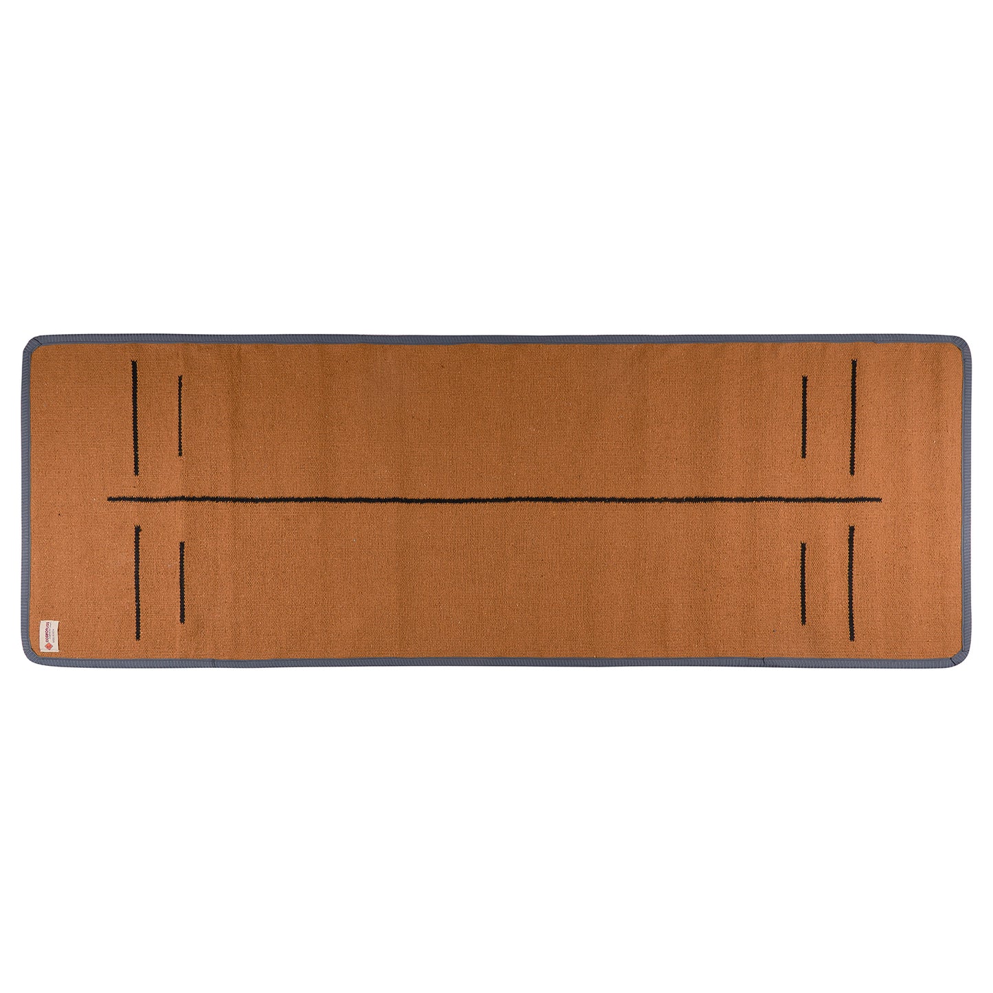Cosmorugs Antiskid Rubber Backing Cotton Yoga Mat with Alignment Line