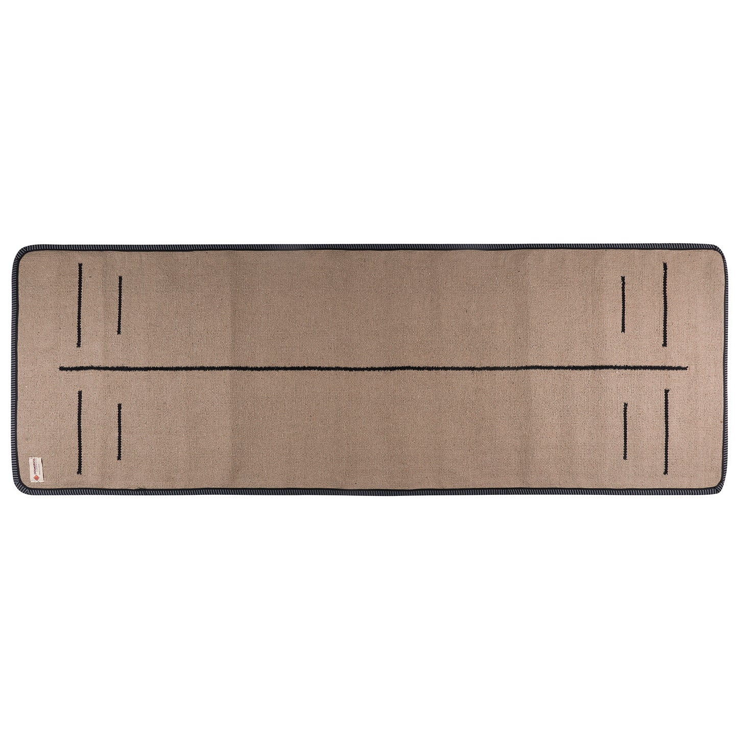 Cosmorugs Antiskid Rubber Backing Cotton Yoga Mat with Alignment Line