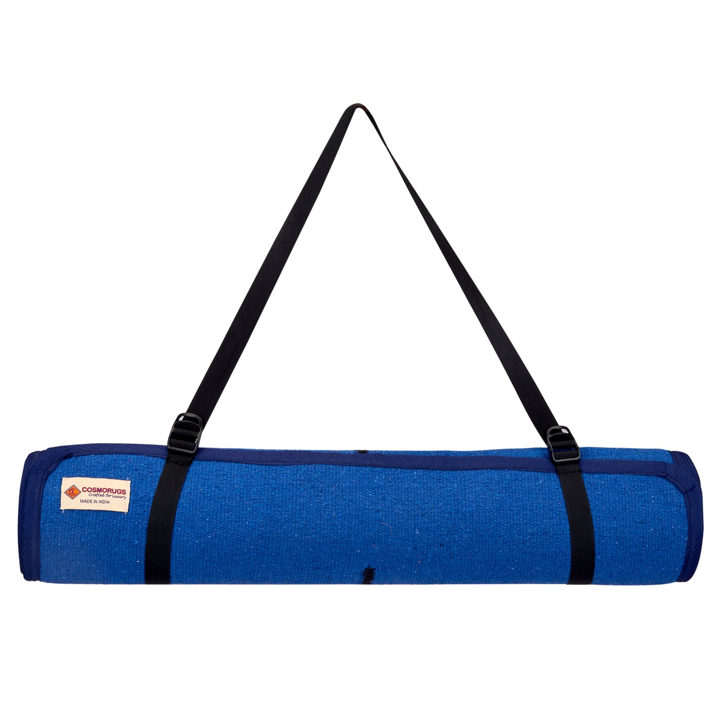 Cosmorugs Antiskid Rubber Backing Cotton Yoga Mat with Alignment Line