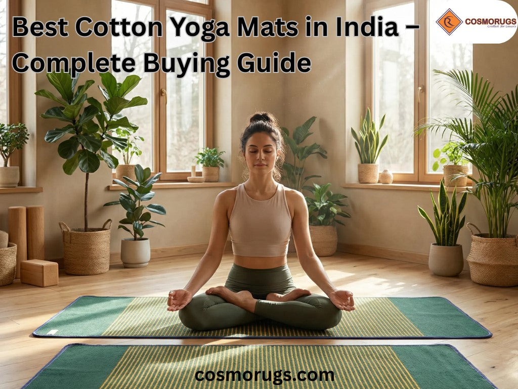 Best cotton yoga mats India eco friendly yoga mat anti skid yoga mat
