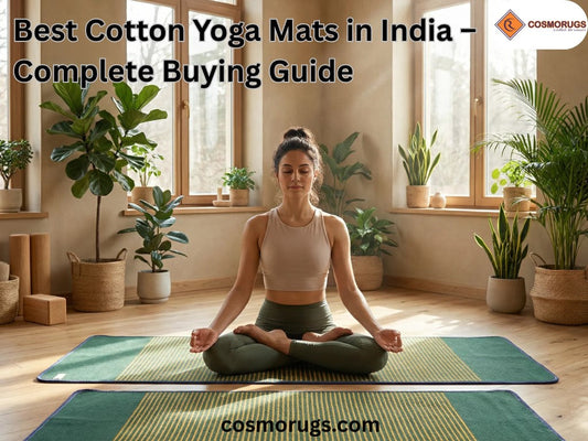 Best cotton yoga mats India eco friendly yoga mat anti skid yoga mat