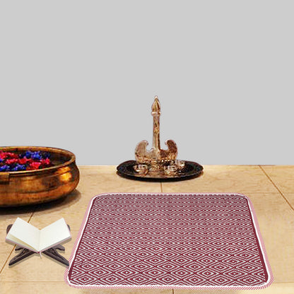 Cosmorugs Designer Handwoven 5mm Thick Cotton Puja Mats