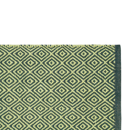 Cosmorugs Designer Cotton Kitchen Mat Light Green Dark Green Floor Rug