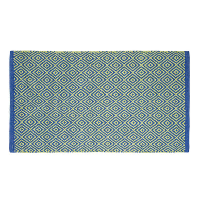Cosmorugs Designer Cotton Kitchen Mats Blue and Light Green Floor Mats