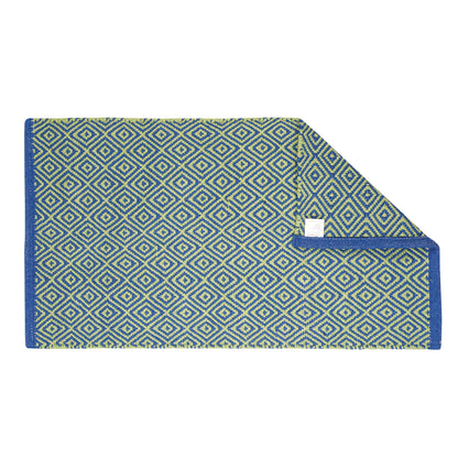 Cosmorugs Designer Cotton Kitchen Mats Blue and Light Green Floor Mats
