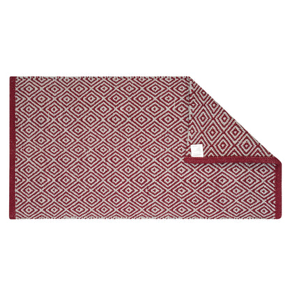 Cosmorugs Designer Cotton Kitchen Mats Maroon and Grey Soft Floor Rugs