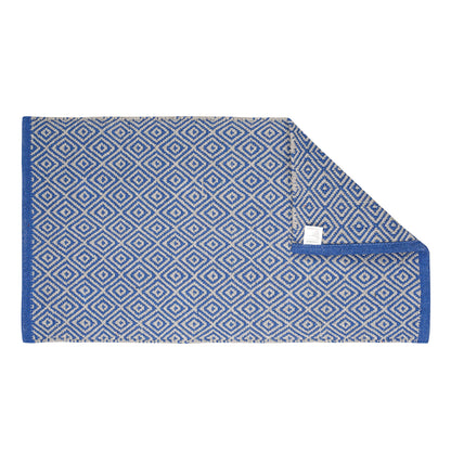 Cosmorugs Designer Cotton Kitchen Mat Blue & Grey 3x1.8 Feet Floor Rug
