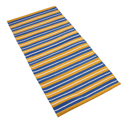 Cosmorug Premium Quality Striped and Lined Cotton Kitchen Mats