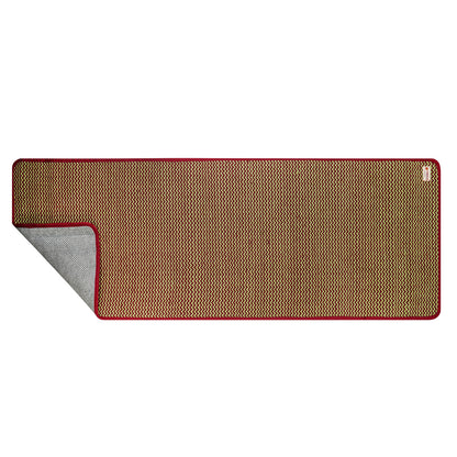 Cosmorugs 8mm Self Cushioning Antiskid Cotton Yoga Mats Maroon & Green