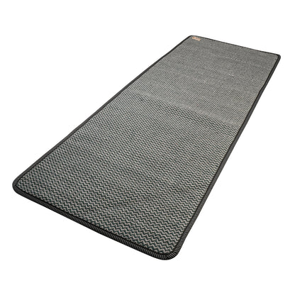 Cosmorugs 8mm Self Cushioning Antiskid Cotton Yoga Mats Black and Grey