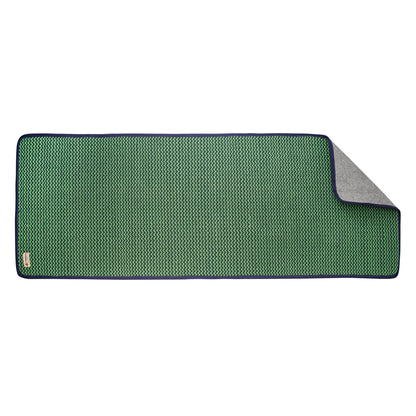 Cosmorugs 8mm Self Cushion Antiskid Cotton Yoga Mat Light & Dark Green