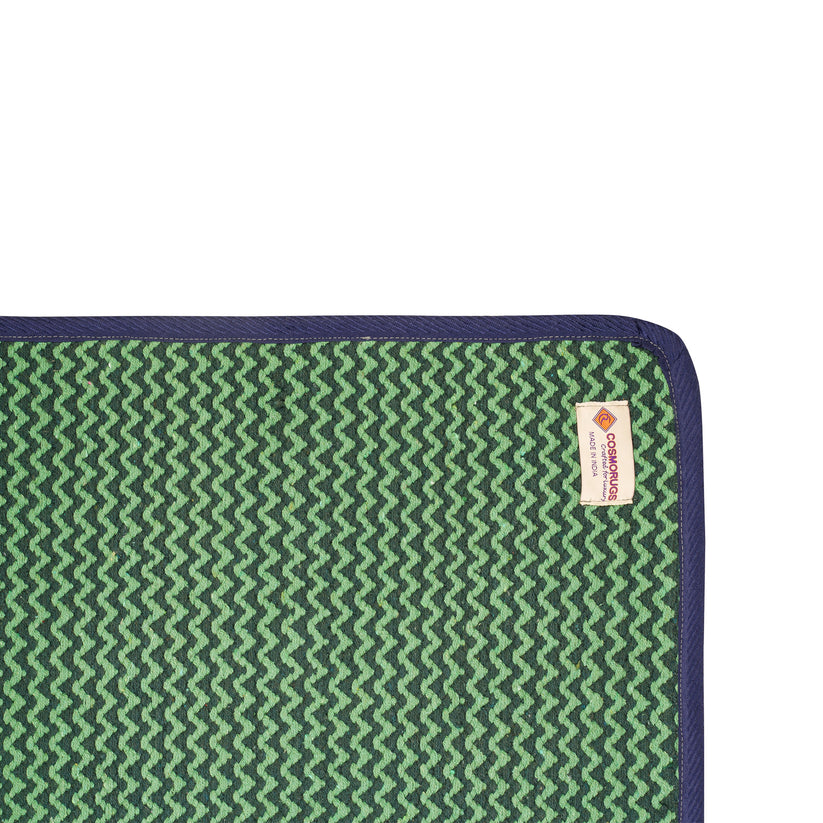 Cosmorugs 8mm Self Cushion Antiskid Cotton Yoga Mat Light & Dark Green ...