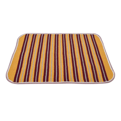 Cosmorugs Handwoven Cotton Puja Mats 2x2 Feet 3mm Thick