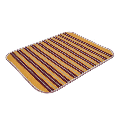 Cosmorugs Handwoven Cotton Puja Mats 2x2 Feet 3mm Thick