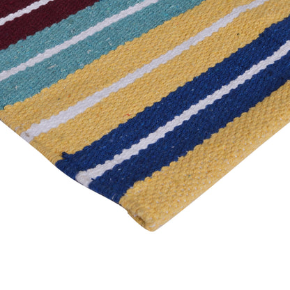 Cosmorugs Eco-friendly Cotton Stripes Dhurries 4x6 feet