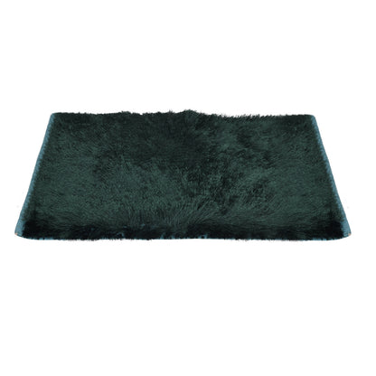 Cosmorugs Green Cotton Bed Side Runners 1-Inch Long Polyester Yarn Fur