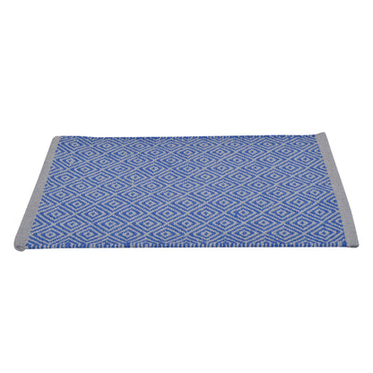 Cosmorugs Designer Cotton Door Mat in Blue and Grey I Luxury & Durable
