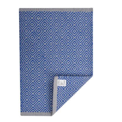 Cosmorugs Designer Cotton Door Mat in Blue and Grey I Luxury & Durable