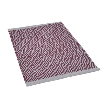 Maroon and Grey Diamond Design