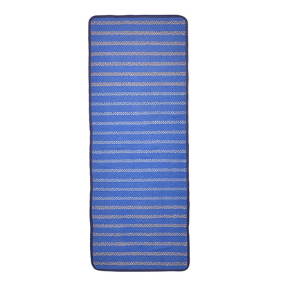 Cotton Yoga Mat in Blue color Designer 10mm Thick