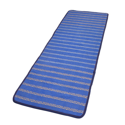 Cosmorugs Maroon Anti-Slip Cotton Yoga Mats 10mm with Horizontal Lines