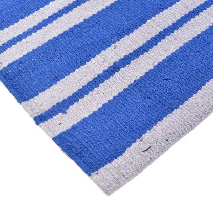 Cosmorugs Eco-friendly Cotton Stripes Dhurries 4x6 feet