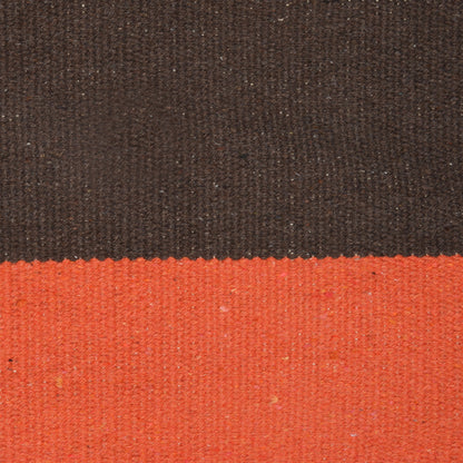 Cosmorugs Orange & Brown Cotton Door Mat Soft Striped Indoor Floor Mat