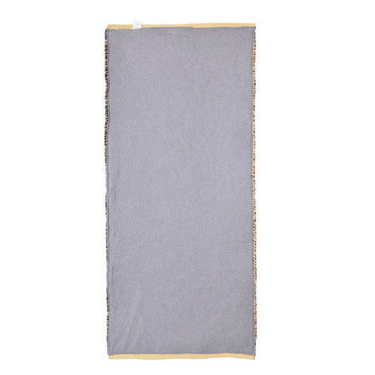 Cosmorugs Handloom Fancy Cotton Feather Yarn Bed Side Runner Loop Pile