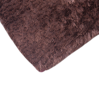 Cosmorugs Cotton Bed Side Runner with 1.5 Inch Long Polyester Yarn Fur