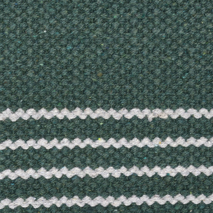 Cosmorugs Antiskid Cloth backing Cotton Yoga Mats Green with Grey Line