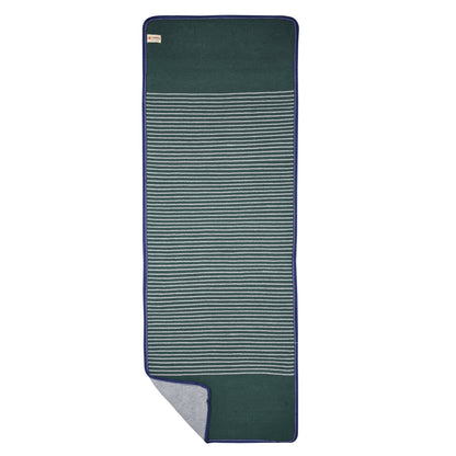 Cosmorugs Antiskid Cloth backing Cotton Yoga Mats Green with Grey Line